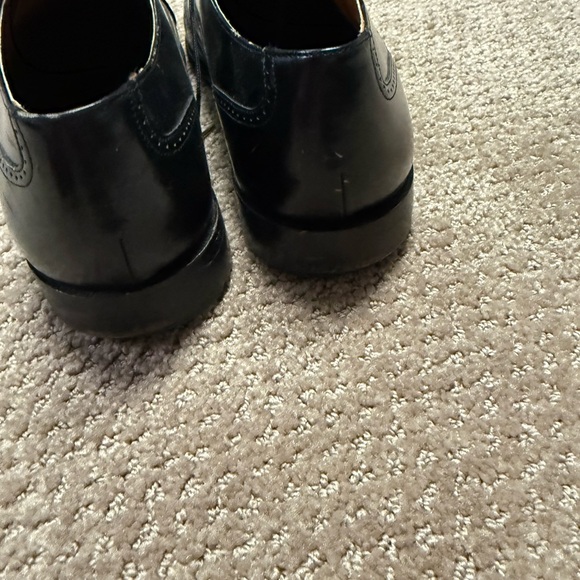 Johnston & Murphy Classic Black Leather Men's Dress Shoes - Picture 6 of 8